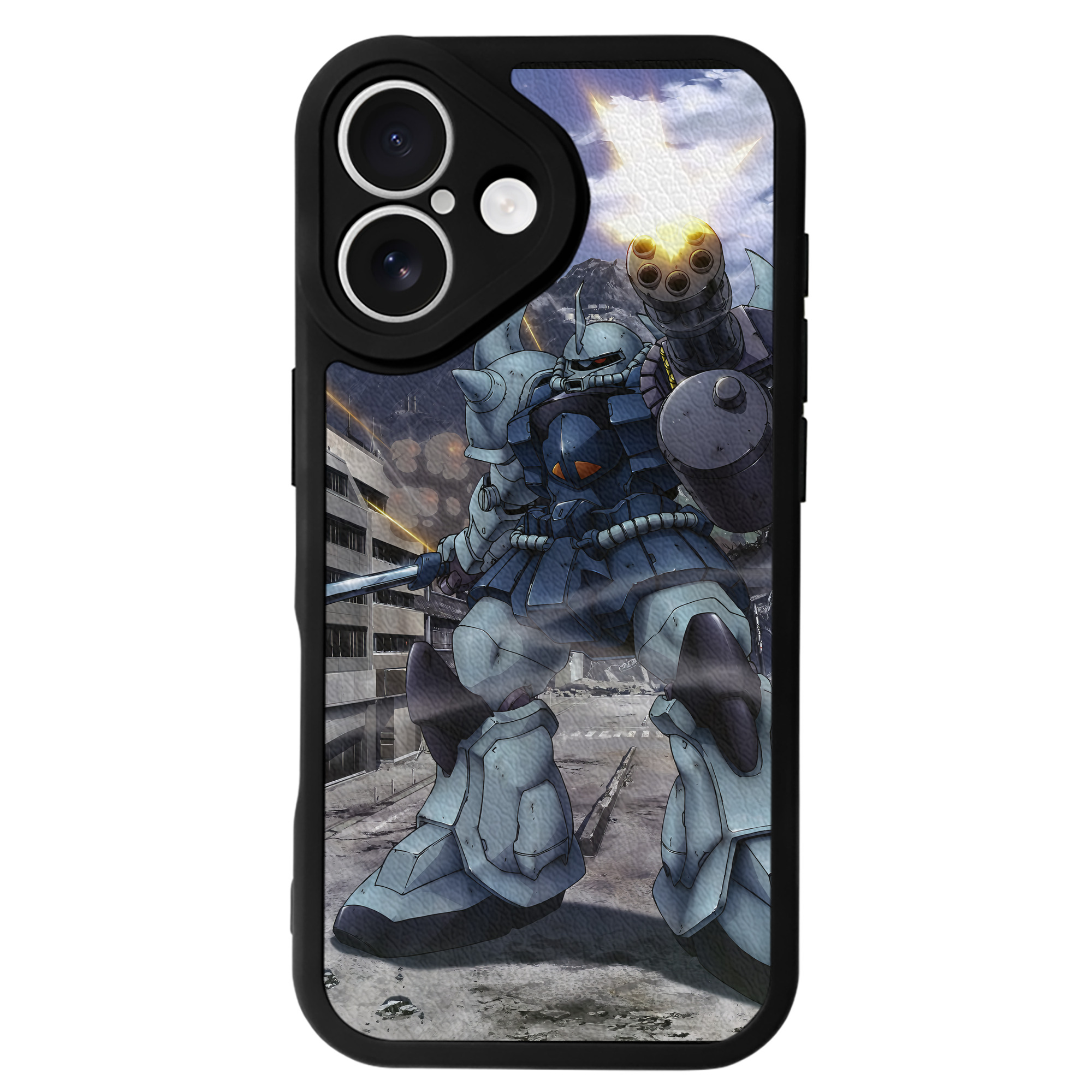 （画像用） 機動戦士ガンダム Mobile Suit Gundam 【iPhone 16シリーズ対応】シリコンスマホケース（レザー調） 材質：シリコン